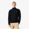 Camisola de golfe com fecho em malha canelada para homem