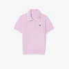 Camisola de golfe com gola polo de manga curta para mulher