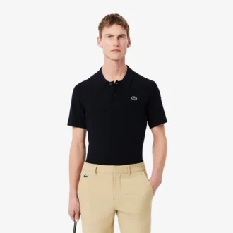 Camisola de golfe de manga curta com gola polo para homem