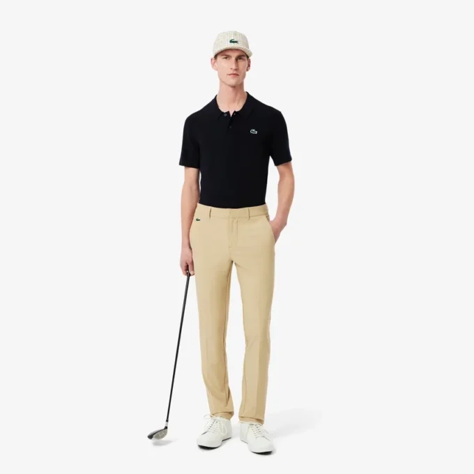 Camisola de golfe de manga curta com gola polo para homem
