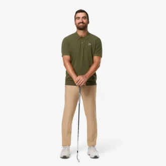 Camisola de golfe de manga curta com gola polo para homem