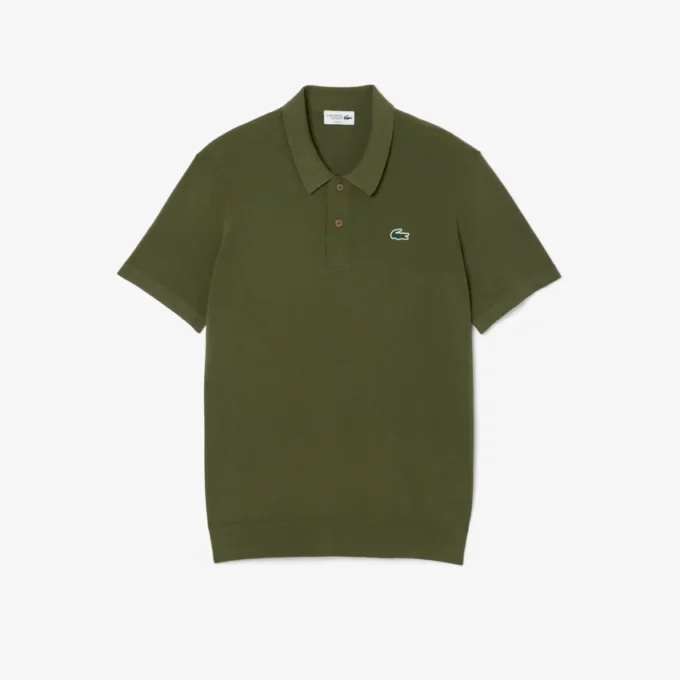 Camisola de golfe de manga curta com gola polo para homem