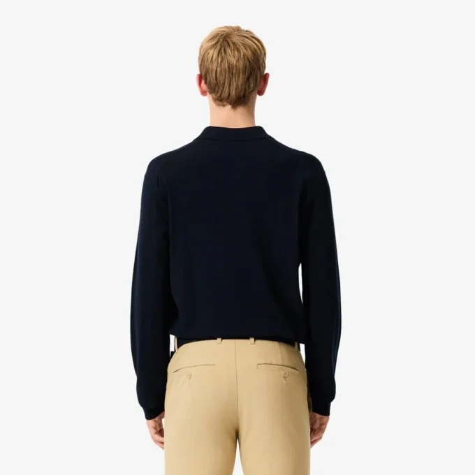 Camisola de golfe elástica com gola polo para homem