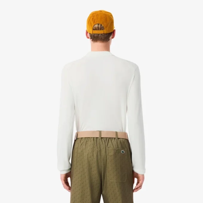 Camisola de golfe elástica com gola polo para homem