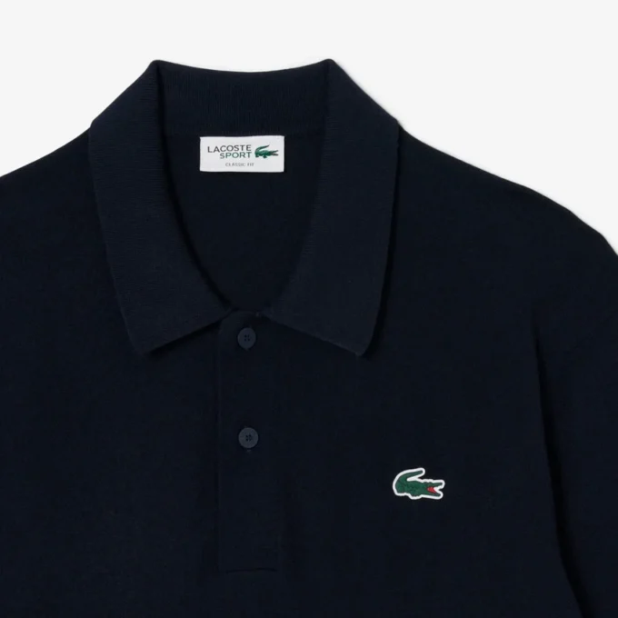 Camisola de golfe elástica com gola polo para homem