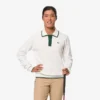 Camisola de golfe elástica com gola polo para mulher