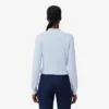 Camisola de golfe elástica com gola polo para mulher