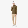 Camisola de golfe masculina em polar com fecho de correr de um quarto
