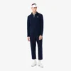 Camisola de golfe masculina em polar com fecho de correr de um quarto