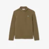 Camisola de golfe masculina em polar com fecho de correr de um quarto