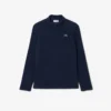 Camisola de golfe masculina em polar com fecho de correr de um quarto