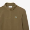 Camisola de golfe masculina em polar com fecho de correr de um quarto