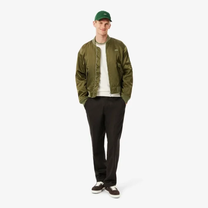 Camisola de jersey de algodão às riscas para homem