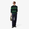 Camisola de jersey de algodão às riscas para homem