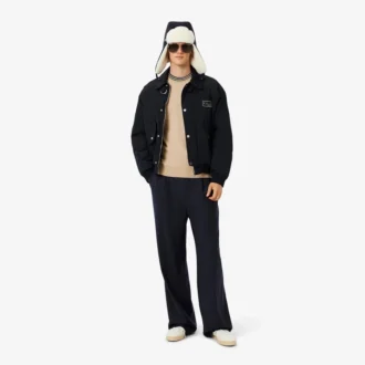 Camisola de jersey de algodão às riscas para homem