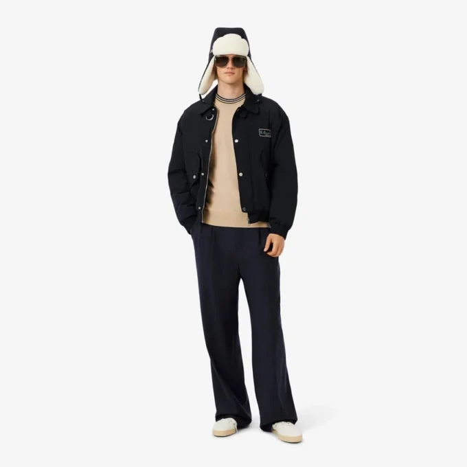 Camisola de jersey de algodão às riscas para homem