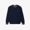 Camisola de jersey de algodão às riscas para homem