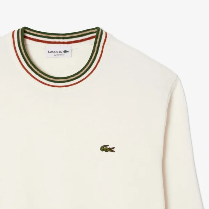Camisola de jersey de algodão às riscas para homem