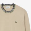 Camisola de jersey de algodão às riscas para homem