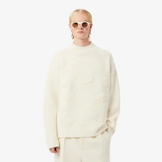 Camisola de lã com emblema bordado da coleção Runway