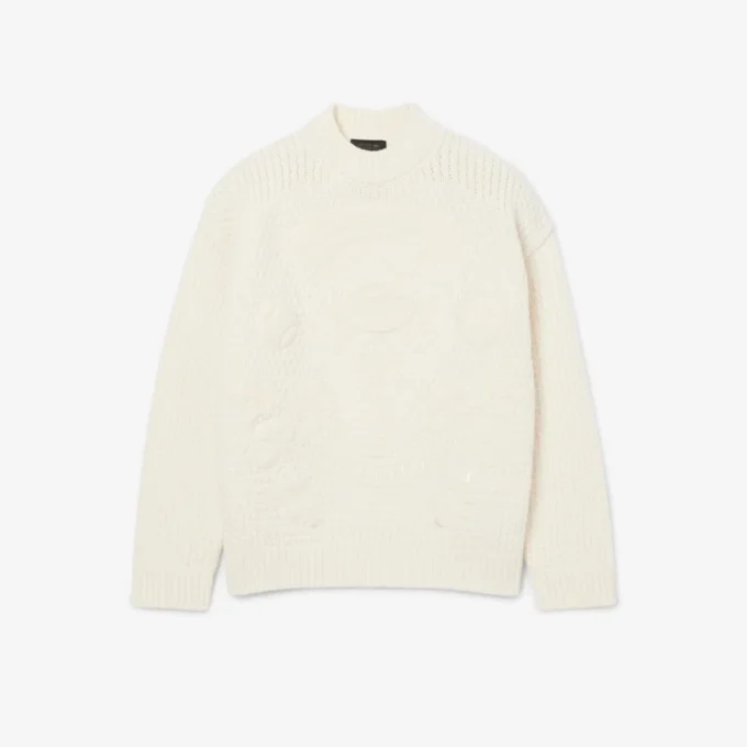Camisola de lã com emblema bordado da coleção Runway