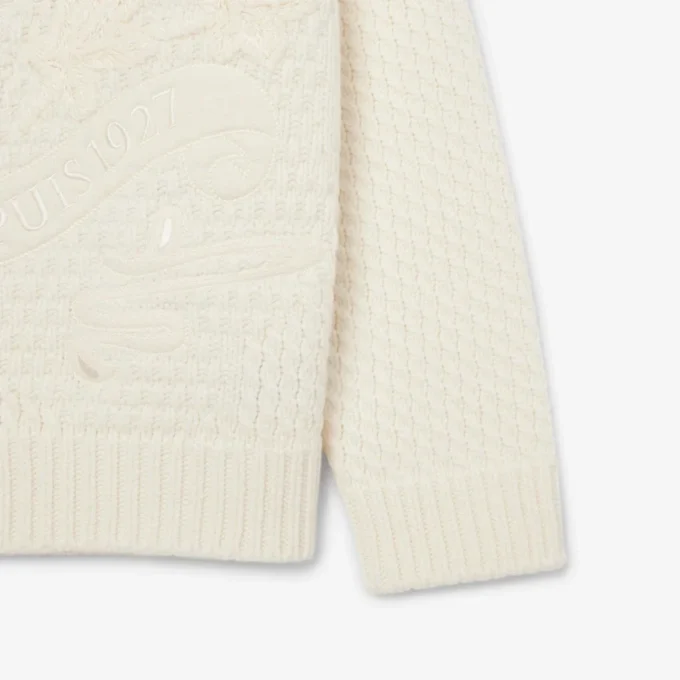 Camisola de lã com emblema bordado da coleção Runway