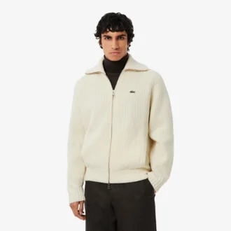 Camisola de lã com fecho para homem