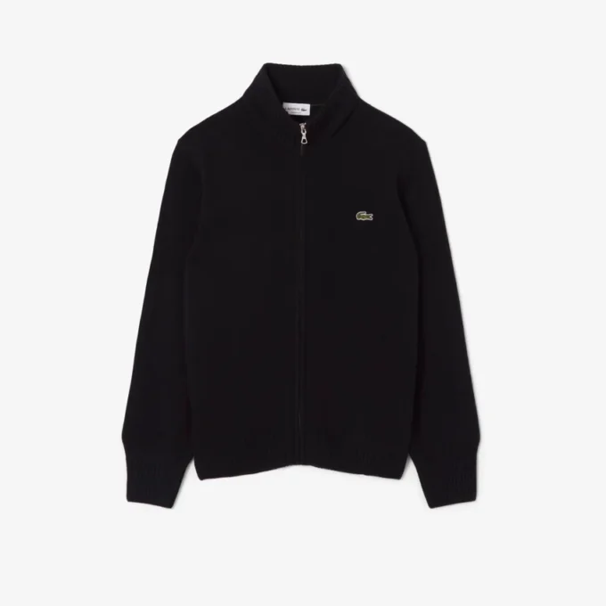 Camisola de lã com fecho para homem