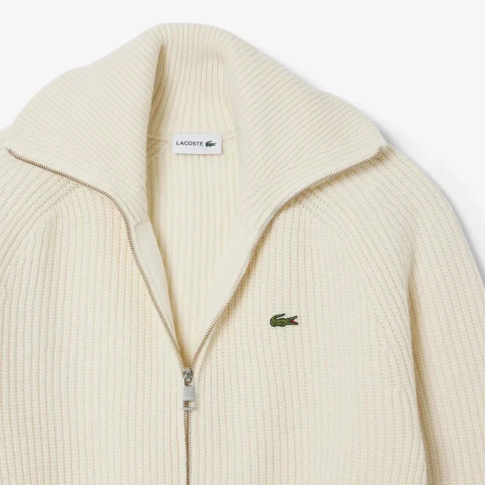 Camisola de lã com fecho para homem