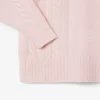 Camisola de lã com gola alta e efeito patchwork para mulher