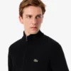 Camisola de lã com gola alta e fecho para homem