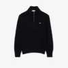 Camisola de lã com gola alta e fecho para homem