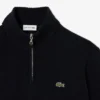 Camisola de lã com gola alta e fecho para homem