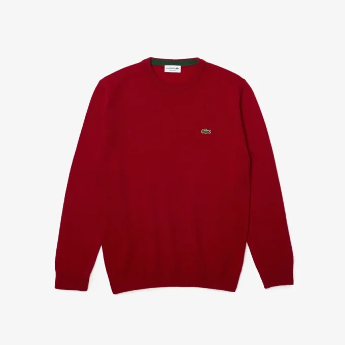 Camisola de lã com gola redonda para homem