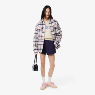 Camisola de lã com intarsia e logótipo para mulher