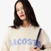 Camisola de lã com intarsia e logótipo para mulher