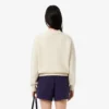 Camisola de lã com intarsia e logótipo para mulher