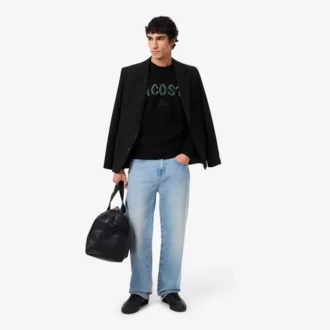 Camisola de lã com marca em intarsia para homem