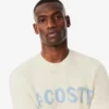 Camisola de lã com marca em intarsia para homem