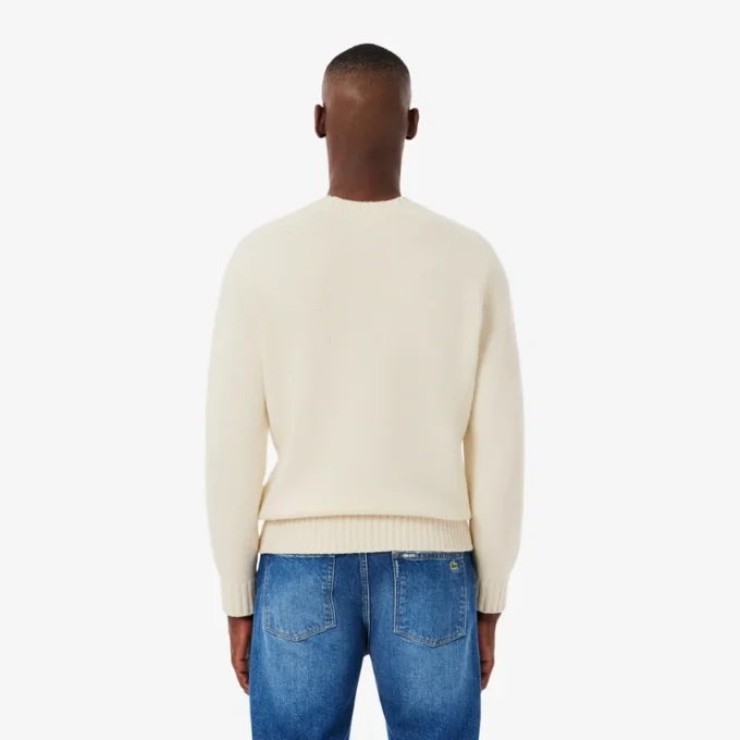 Camisola de lã com marca em intarsia para homem