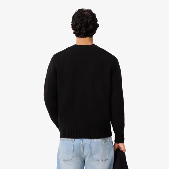 Camisola de lã com marca em intarsia para homem