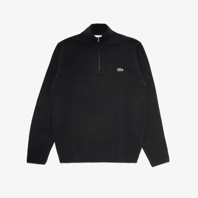 Camisola de lã com meio fecho para homem