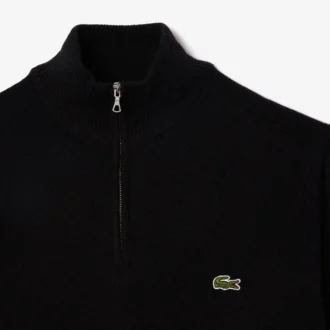 Camisola de lã com meio fecho para homem