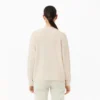 Camisola de lã com ponto musgo de corte descontraído para mulher
