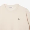 Camisola de lã com ponto musgo de corte descontraído para mulher
