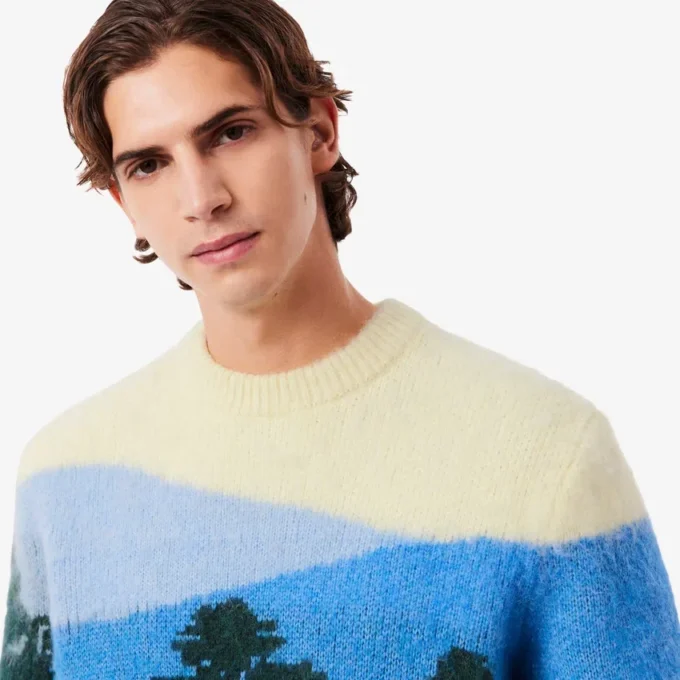 Camisola de lã de alpaca Landscape para homem