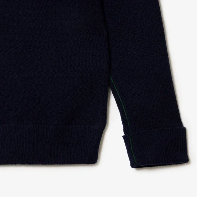 Camisola de lã de gola alta com corte descontraído para mulher