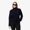 Camisola de lã de gola alta com corte descontraído para mulher