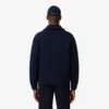 Camisola de lã grossa com meio fecho para homem