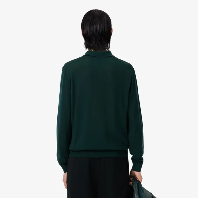 Camisola de lã merino com gola polo da coleção Runway